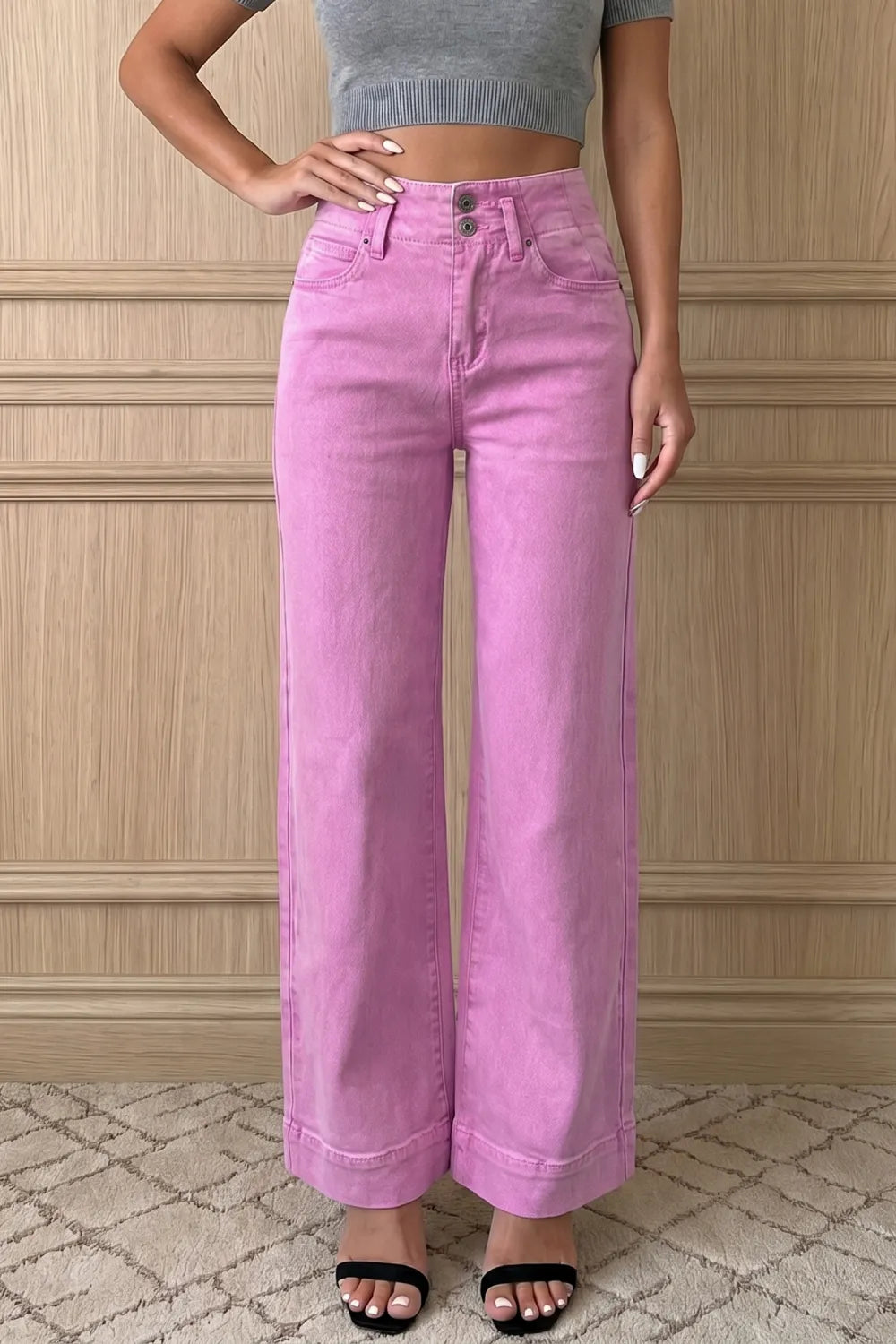 ~PREORDER~ Bonbon Double Button Wide Leg Jeans ~PREORDER~