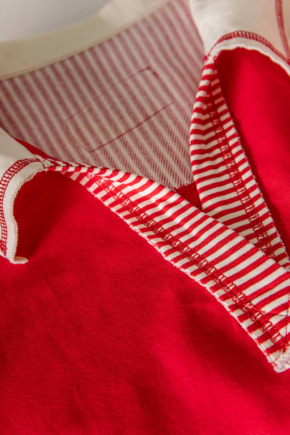 Oversized Collared Knit Top | Contrast Detail Half Sleeve Casual Shirt