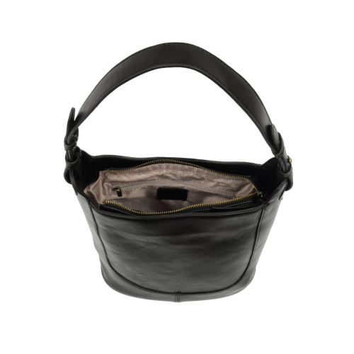 Brielle Small Bucket Bag – Tumbled Vegan Leather