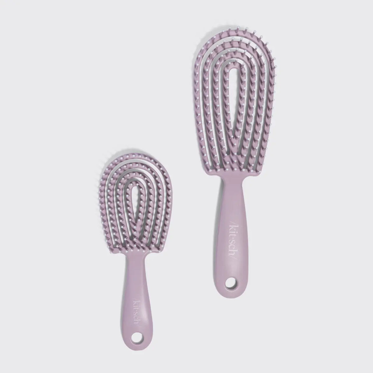 Kitsch Detangling Duo 2-Piece Hair Brush Set | Soft Violet