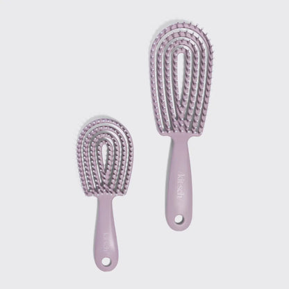 Kitsch Detangling Duo 2-Piece Hair Brush Set | Soft Violet