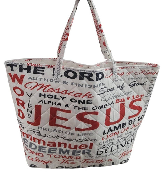 "Silent Prayers" Designer Quilted Tote Bag