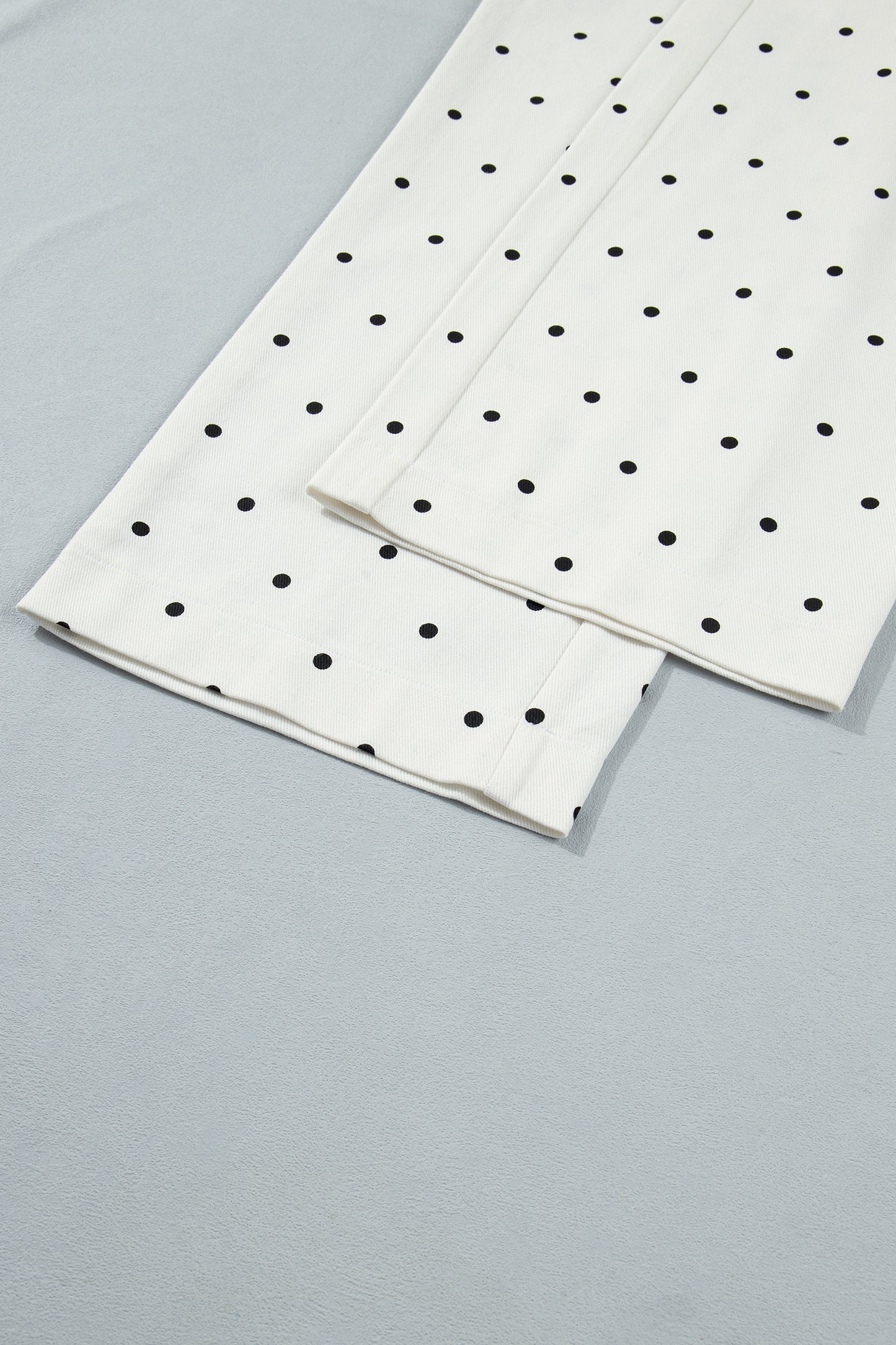 ~PREORDER ~ White Polka Dot Scalloped Patch Pocket Pants ~PREORDER ~