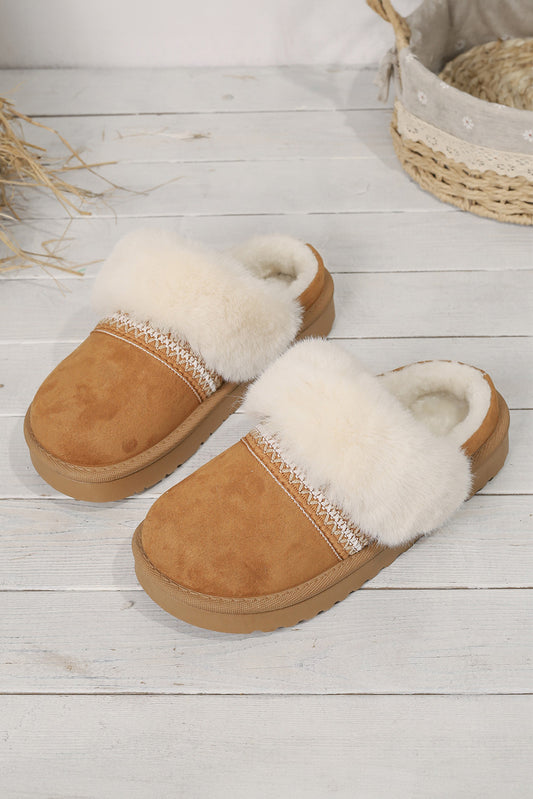 Cozy Luxe Faux Suede Mule Slippers