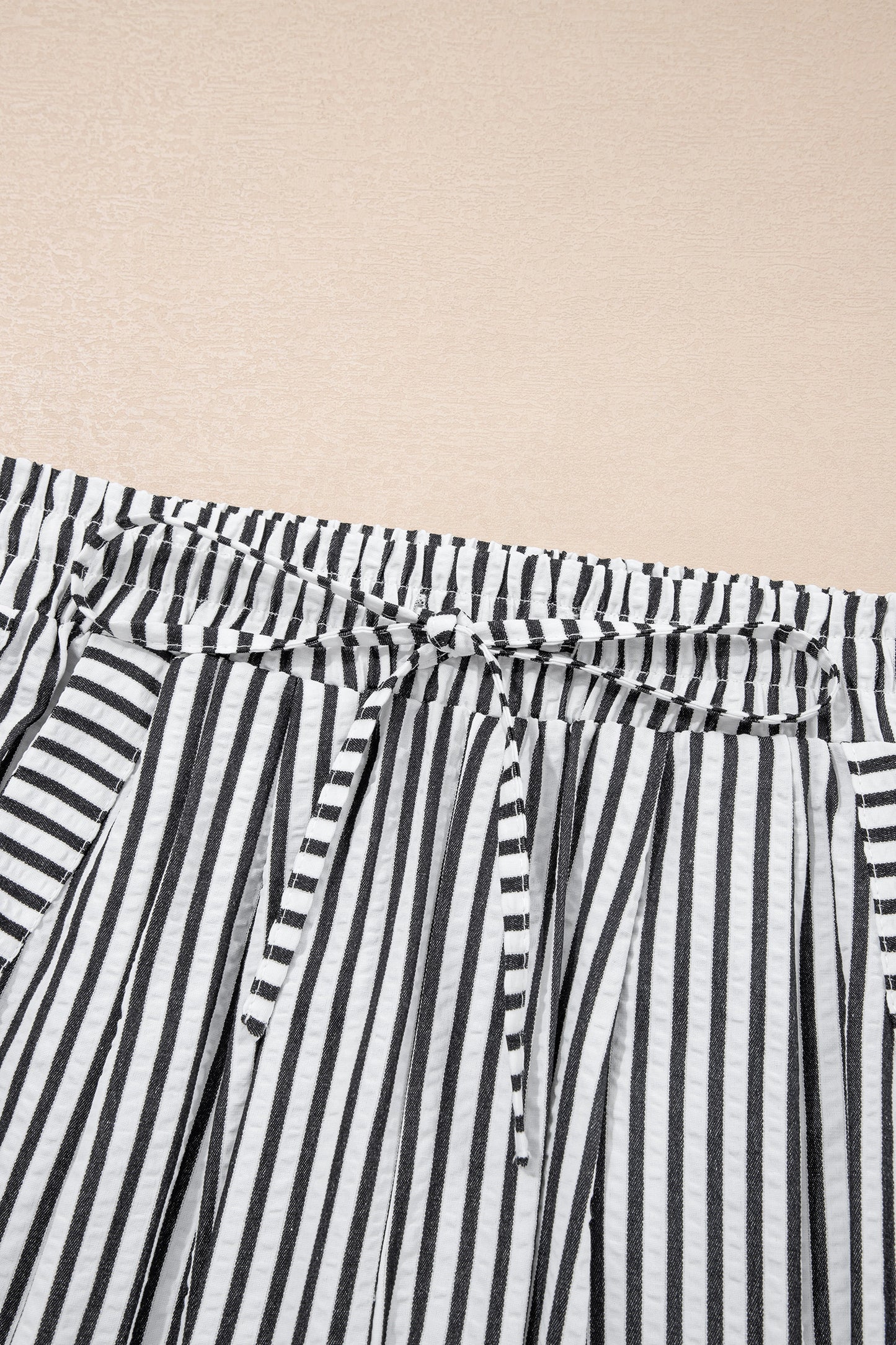 ~PREORDER ~ Black Stripe Wide Leg Casual Pants ~PREORDER ~