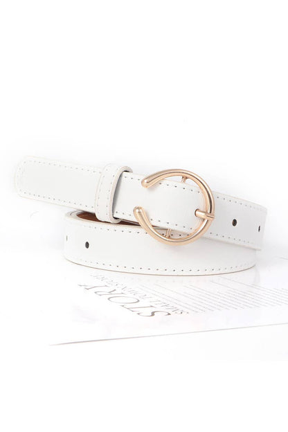 Features:

✨ Open circle pin buckle for a modern, minimalist look
👖 Perfect for styling with jeans, dresses, or high-waisted bottoms
💫 Sleek, versatile design that elevates any outfit
🛍️ Boutique-style accessory for everyday wear
🔄 Easy adjustable fit for comfort and flexibility
💁‍♀️ Lightweight and comfortable for all-day wear

Details:

Style: Pin buckle belt
Design: Open circle buckle
Style Code: SI-29484

Materials:

Faux leather with metal buckle