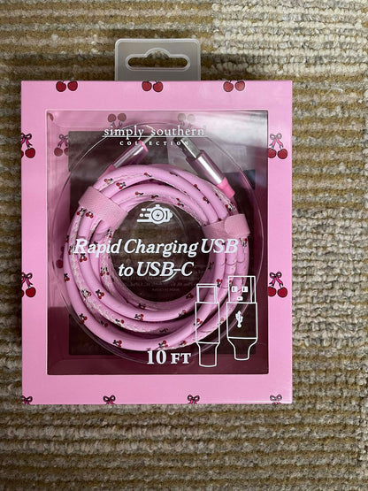 Simply Southern Rapid Charging 10FT Cable – Printed Design Charger