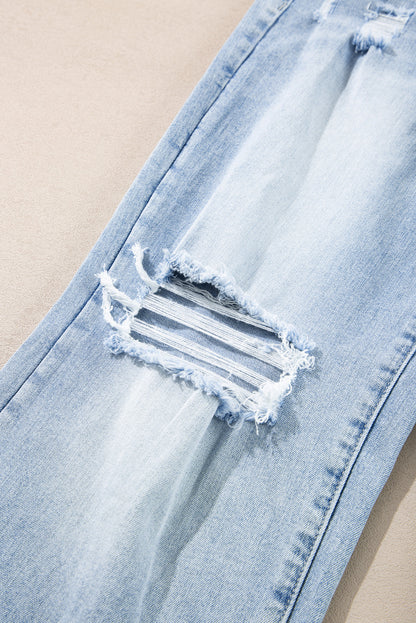 ~PREORDER ~ Beau Blue Light Wash Distressed Straight Jeans ~PREORDER ~