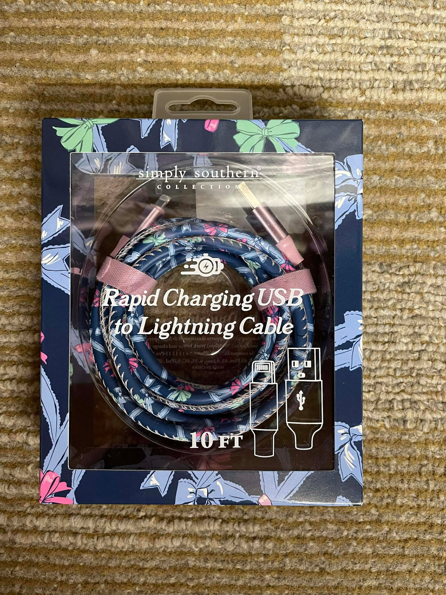 Simply Southern Rapid Charging 10FT Cable – Printed Design Charger