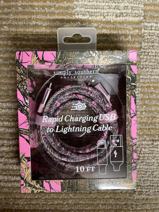 Simply Southern Rapid Charging 10FT Cable – Printed Design Charger