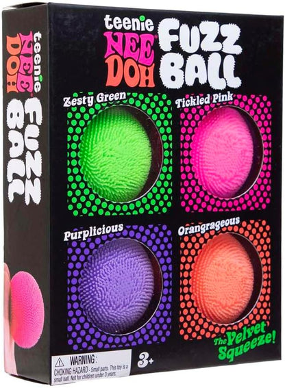 NeeDoh Teenie Needoh Fuzzball 4 Pack