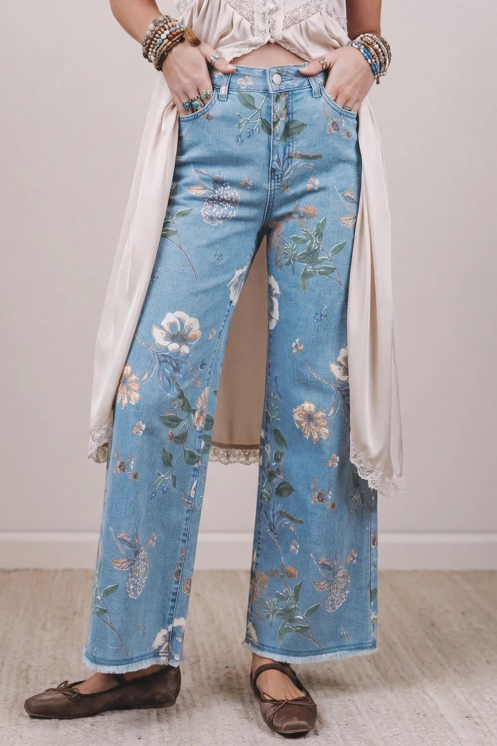 ~PREORDER~ Wildflower Drift Floral Print Wide Leg Jeans ~PREORDER~