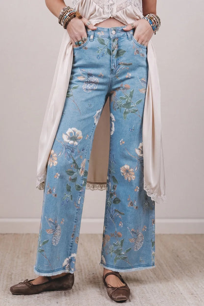 ~PREORDER~ Wildflower Drift Floral Print Wide Leg Jeans ~PREORDER~