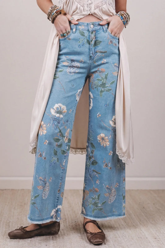 ~PREORDER~ Wildflower Drift Floral Print Wide Leg Jeans ~PREORDER~
