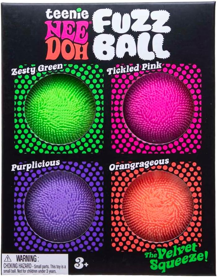NeeDoh Teenie Needoh Fuzzball 4 Pack