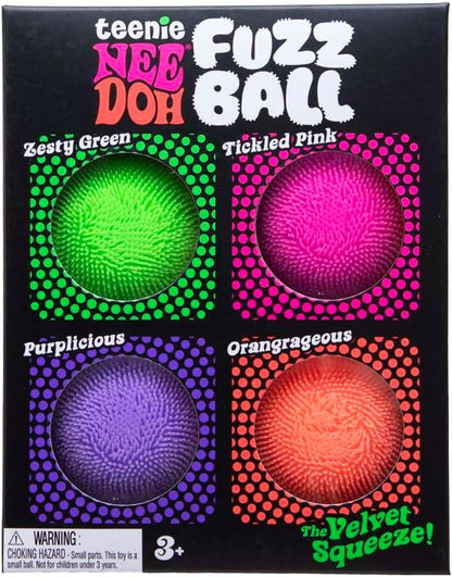NeeDoh Teenie Needoh Fuzzball 4 Pack