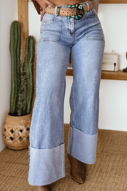 ~PREORDER ~ Beau Blue Cuffed Loose Jeans ~PREORDER ~
