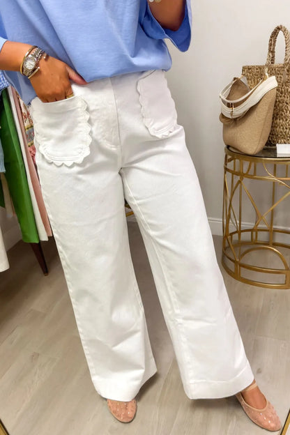 ~PREORDER ~ Scalloped Patch Pocket Shift Jeans ~PREORDER ~