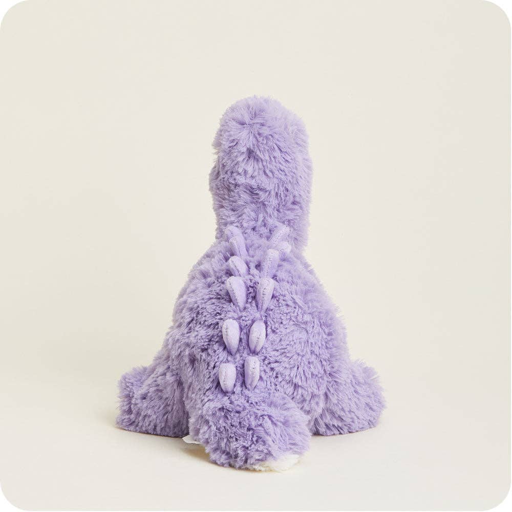Purple Long Neck Dinosaur Warmies® Plush | Large 13” Microwavable Lavender Stuffed Animal
