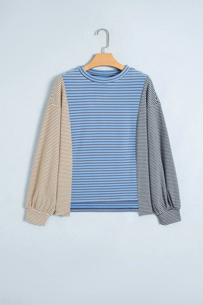 ~PREORDER~ Blue Sky Colorblock Stripe Pullover ~PREORDER~