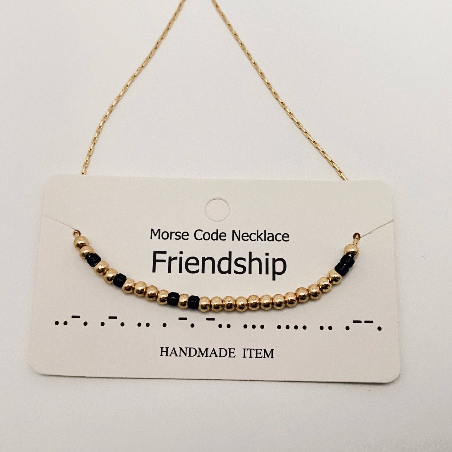 Personality Handmade Morse Code Necklace with Card