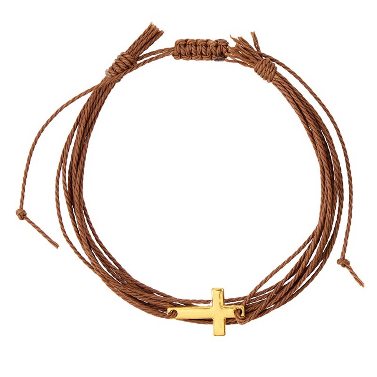 Faithful Findings Cross Woven Bracelet | Adjustable Multi-Color Faith Bracelet