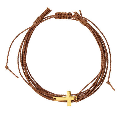 Faithful Findings Cross Woven Bracelet | Adjustable Multi-Color Faith Bracelet