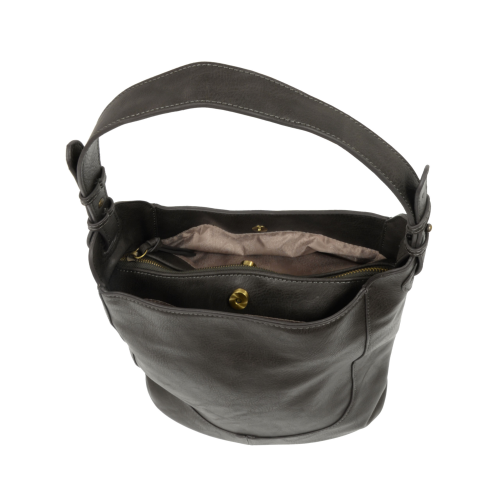 Adele Large Bucket Bag – Vegan Leather Shoulder Purse with 3 Compartments