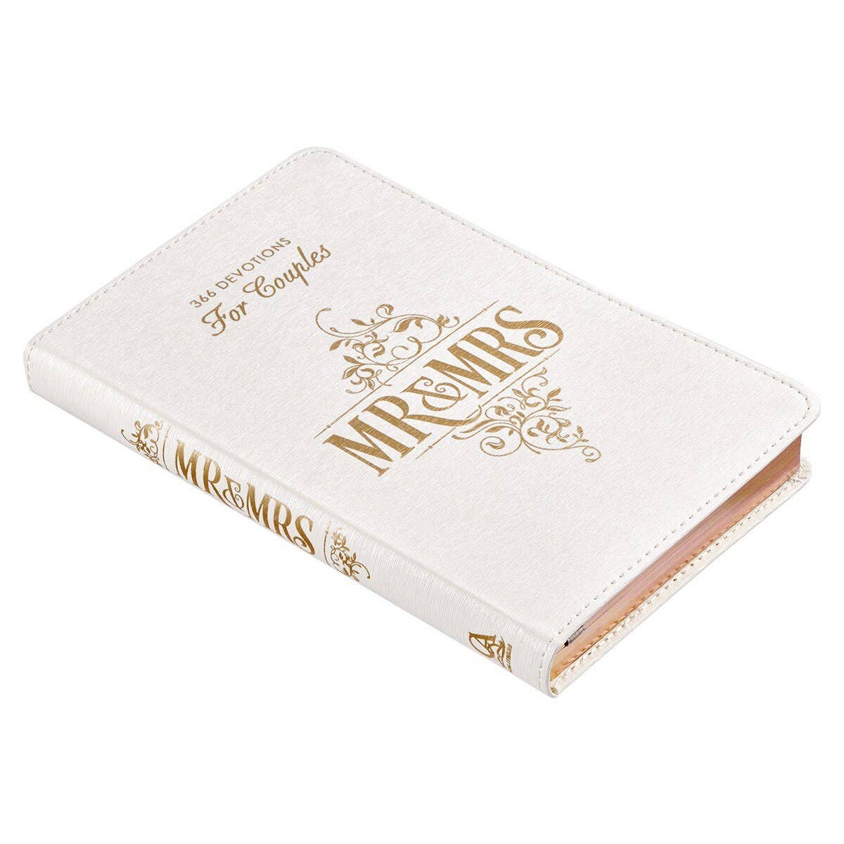 Mr. & Mrs. 366 Devotions for Couples | White Faux Leather Couple’s Devotional