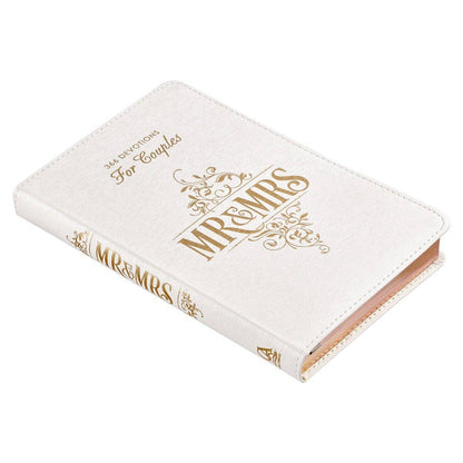 Mr. & Mrs. 366 Devotions for Couples | White Faux Leather Couple’s Devotional