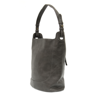 Adele Large Bucket Bag – Vegan Leather Shoulder Purse with 3 Compartments