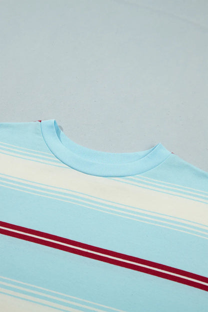 ~PREORDER~ Boardwalk Blues Mixed Stripe Layered Look Top ~PREORDER~