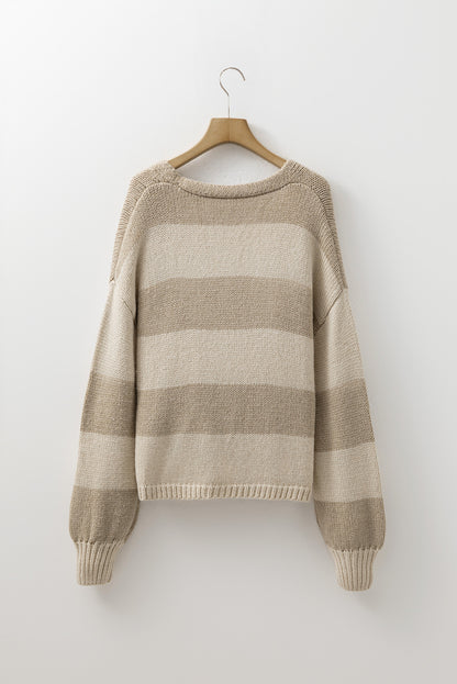 ~PREORDER~ Khaki Cutie Striped Bow-Tie Front Cardigan ~PREORDER~