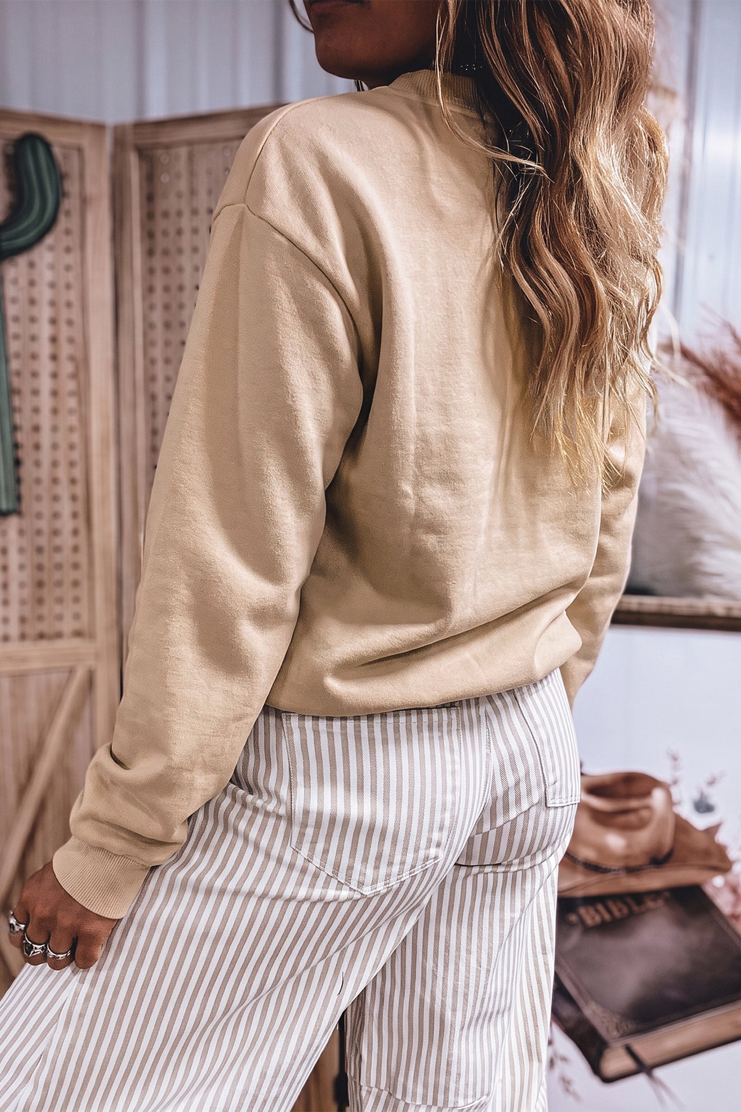 ~PREORDER~ Desert Stitch Beige Western Embroidered Sweatshirt ~PREORDER~