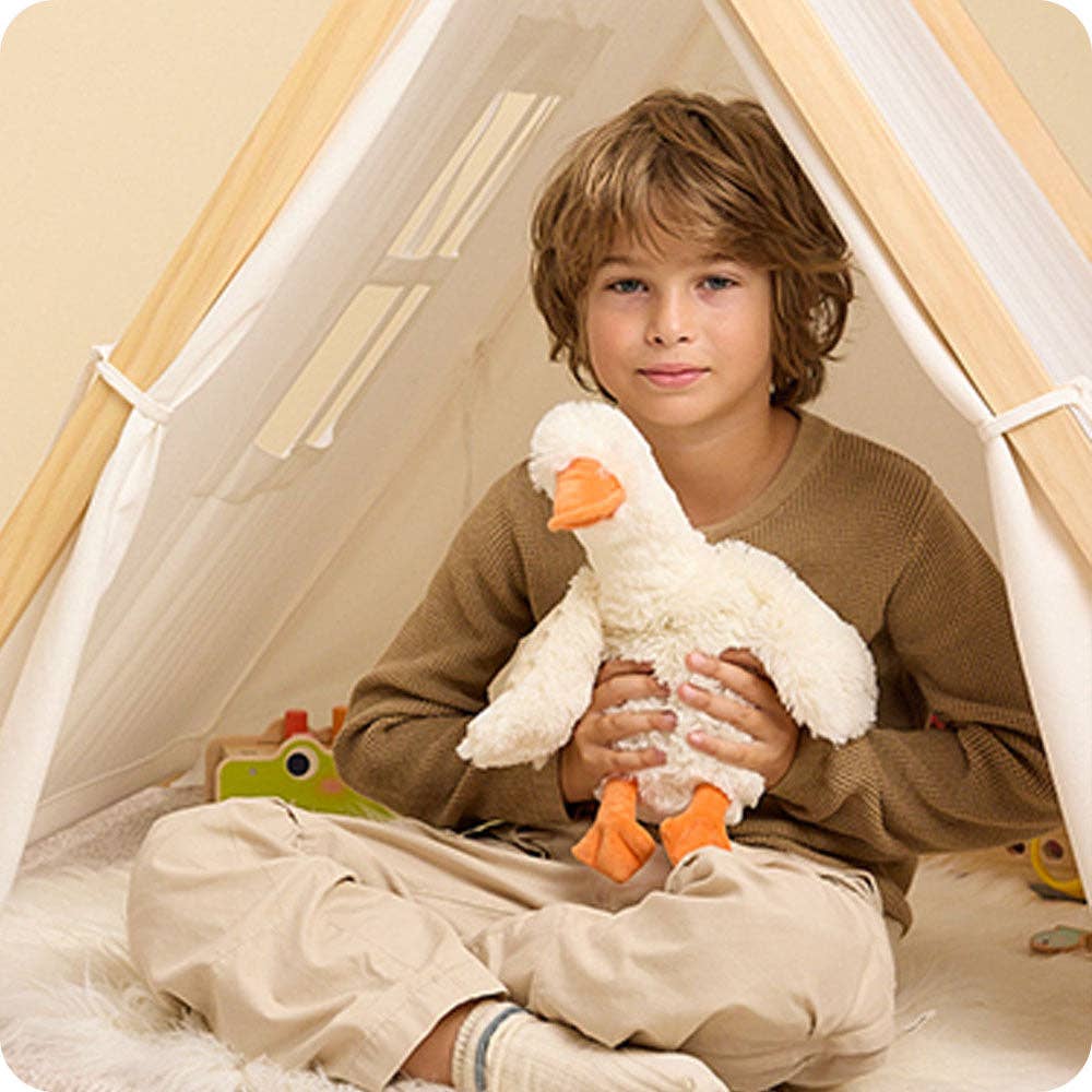 Goose Warmies Plush – Microwavable Lavender Scented Heating Pad Stuffed Animal for Comfort & Stress Relief