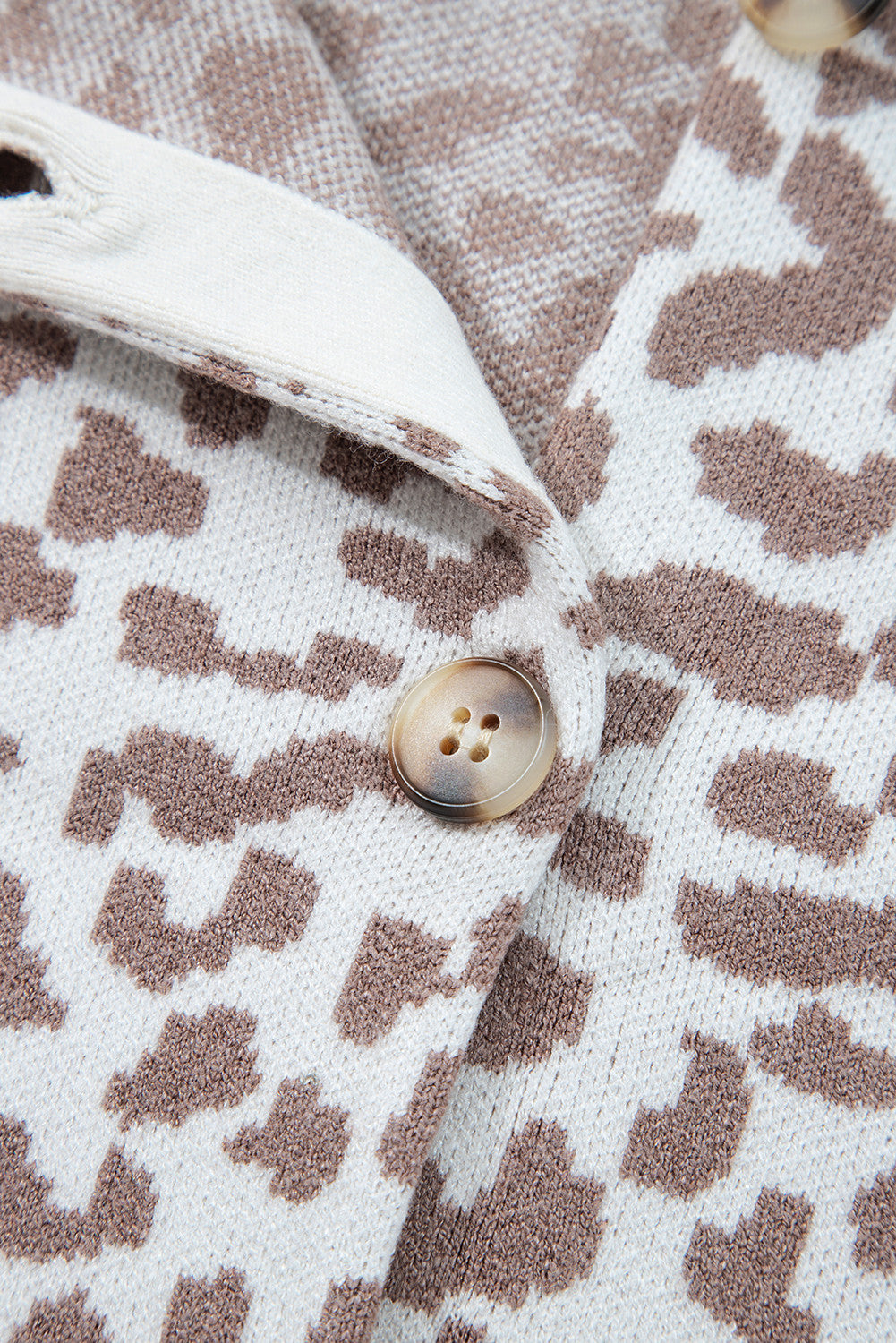 Leopard Knit Button Front Cardigan – Cozy & Chic Style