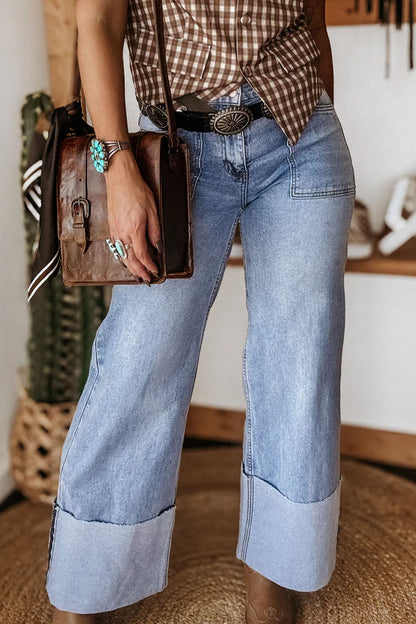 ~PREORDER ~ Beau Blue Cuffed Loose Jeans ~PREORDER ~