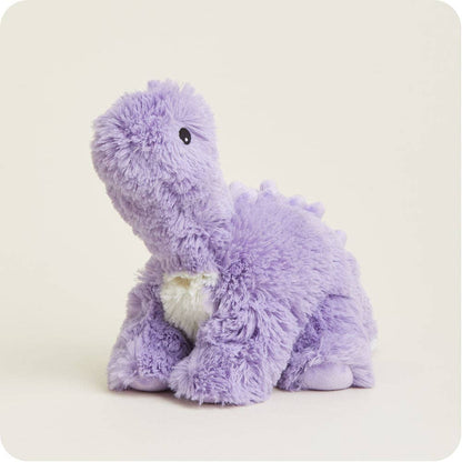 Purple Long Neck Dinosaur Warmies® Plush | Large 13” Microwavable Lavender Stuffed Animal