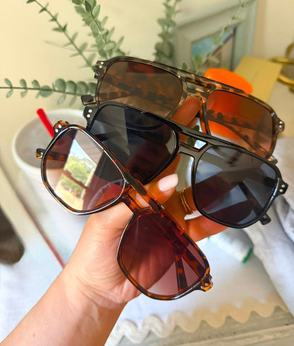 Everyday Aviator Sunglasses | Oversized Women’s Sunglasses in Brown Tortoise, Grey Tortoise & Black