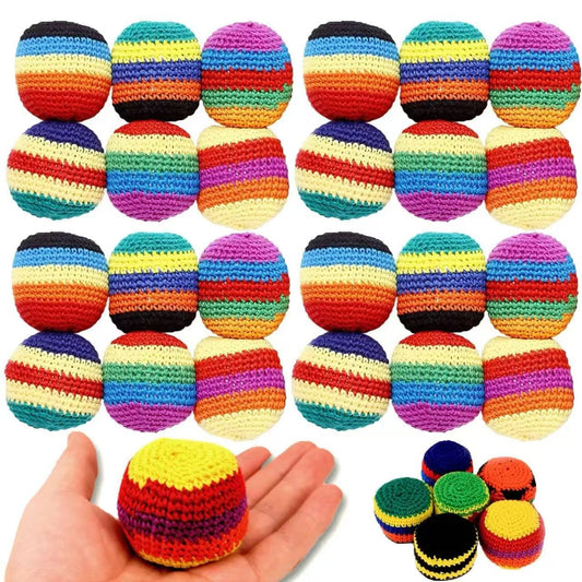 Kick It Crochet Footbag | Colorful Hacky Sack Style Foot Bag