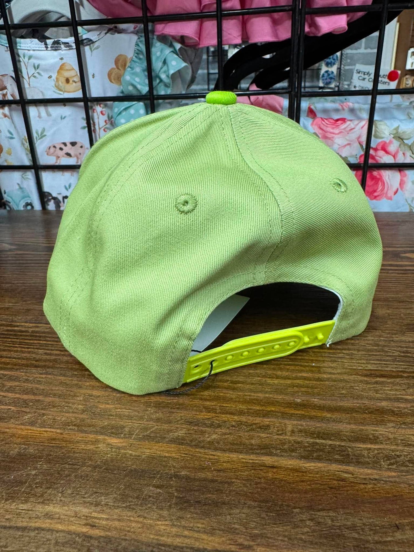 Salty Embroidered Hat | Green Polka Dot Statement Cap