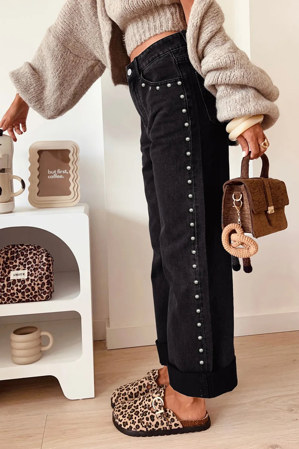 ~PREORDER~ Studded & Stunning Black Straight Leg Jeans ~PREORDER~