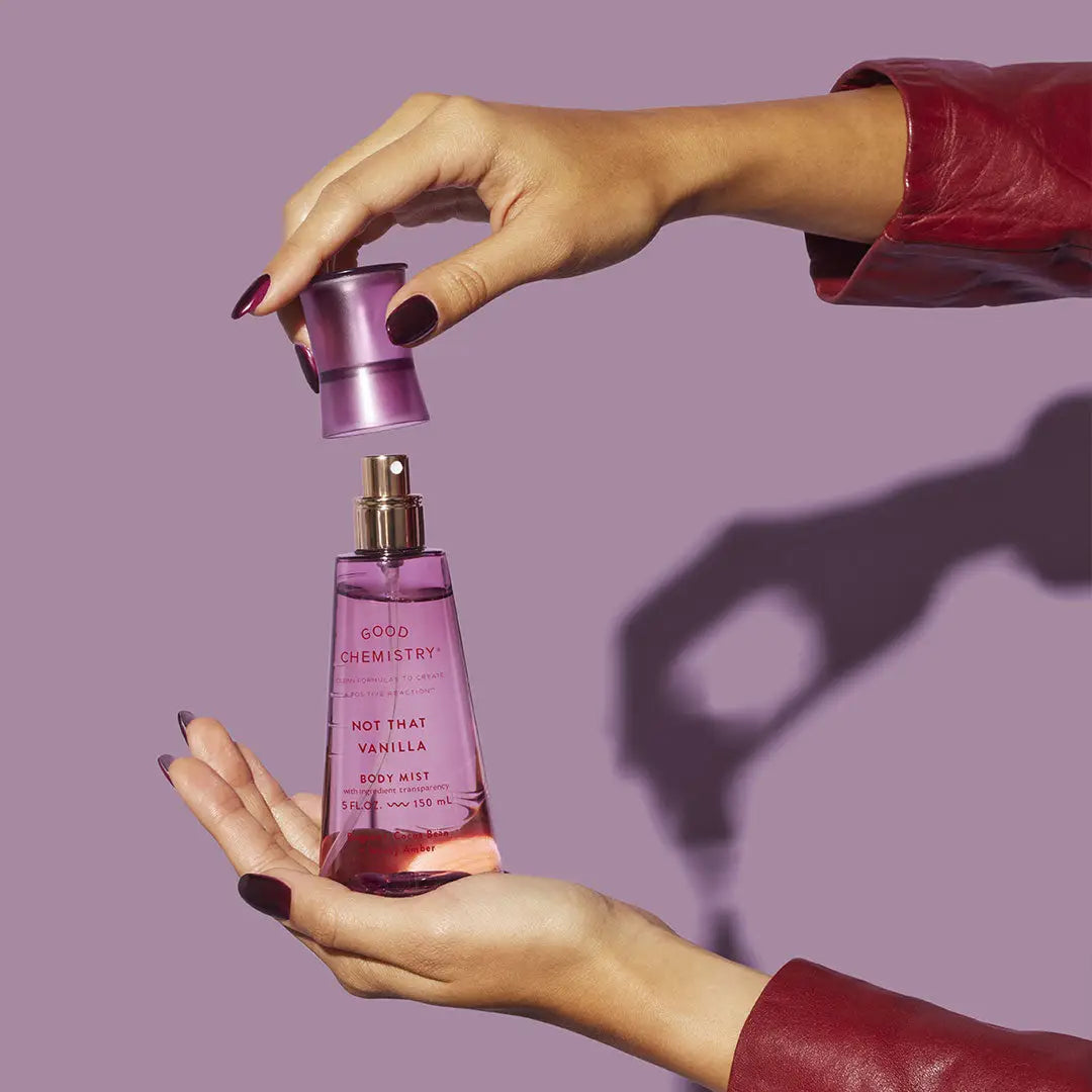 Not That Vanilla Body Mist | Good Chemistry Bergamot Cocoa Bean Amber Body Spray