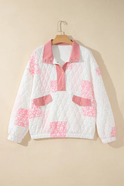 ~PREORDER~ Pink Patchwork Picnic Quilted Pullover ~PREORDER~