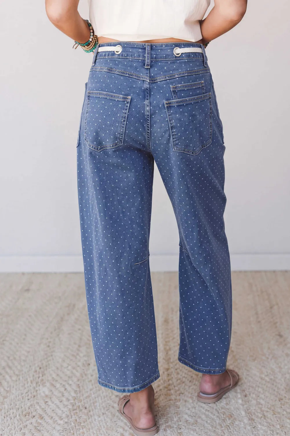 ~PREORDER~ Dotty Blue Drawstring Jeans ~PREORDER~