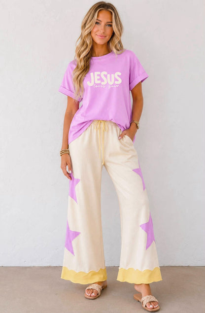 ~PREORDER ~ Starry Summer Colorblock Wide Leg Pants ~PREORDER ~