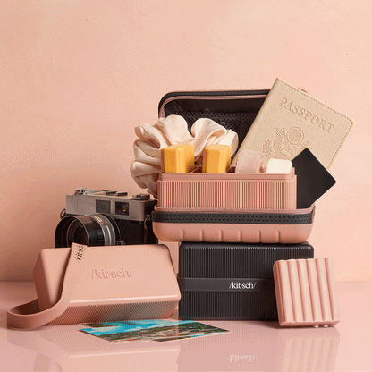 Kitsch 4-Compartment Travel Case – Chic & Sleek Organizer for Beauty + Hair Essentials