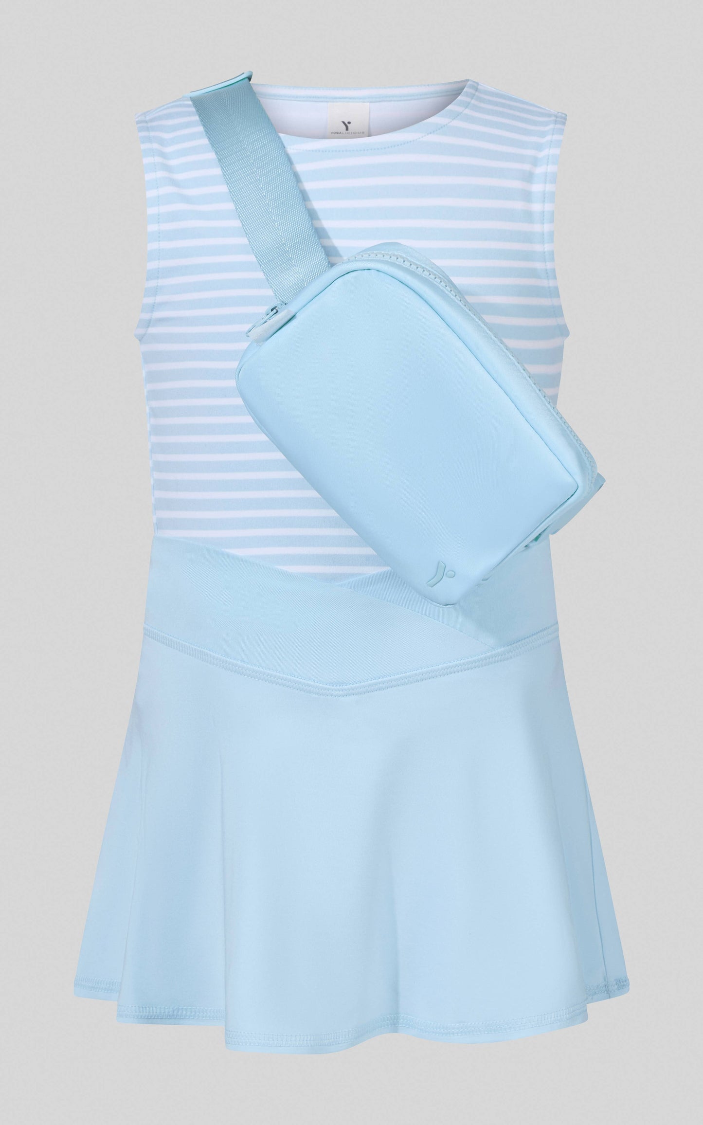 Little Girls Tank, Crossover Skort & Fanny Bag Set | 3-Piece Boutique Outfit