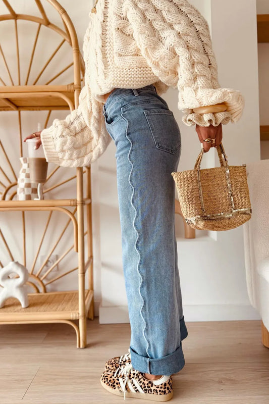 ~PREORDER~ Scallop Edge Mid Rise Jeans ~PREORDER~
