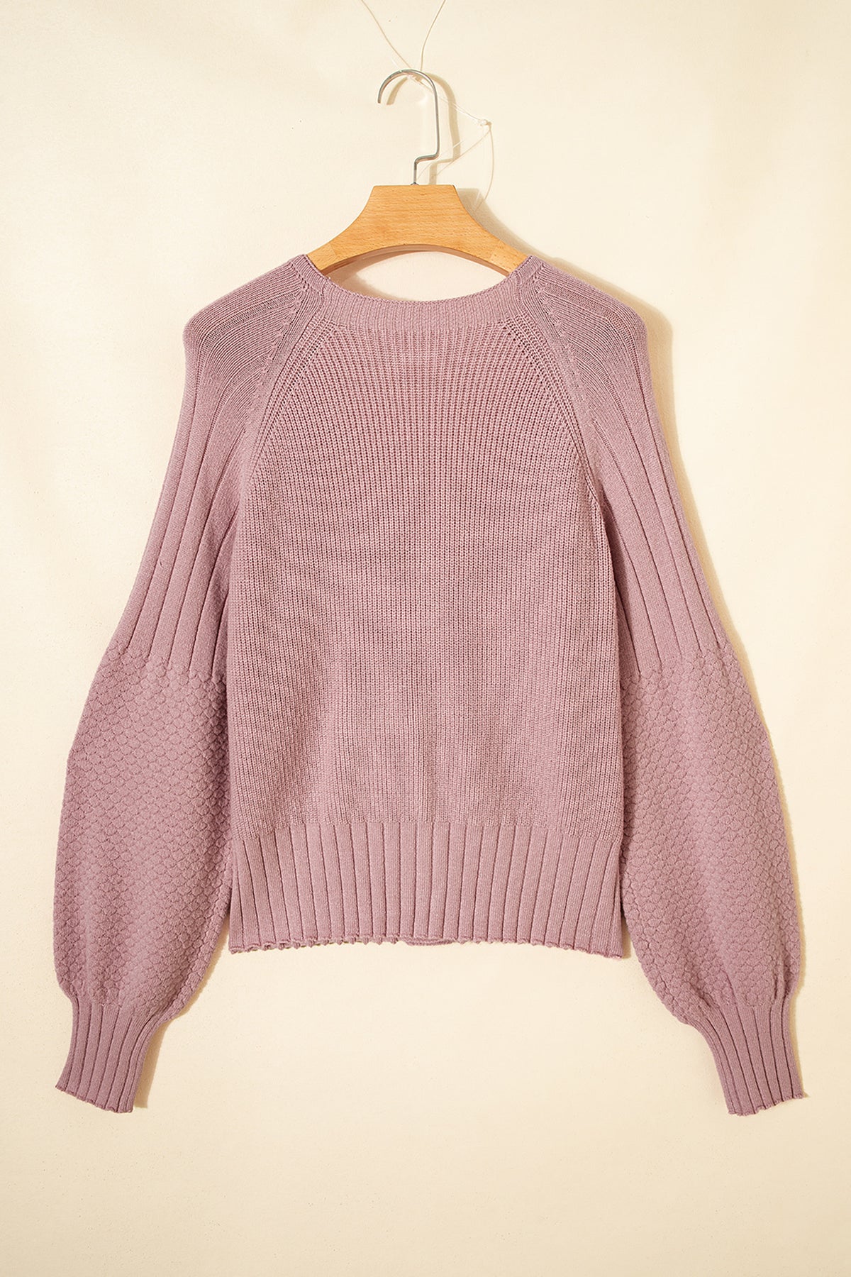 Pretty in Pink Cardigan | Light Pink Mixed Texture Button Sweater